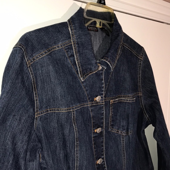 chicos elongated denim jacket